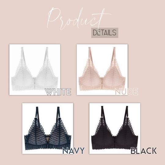 Breathable Lace Front Closure Bra – Soft & Supportive Design