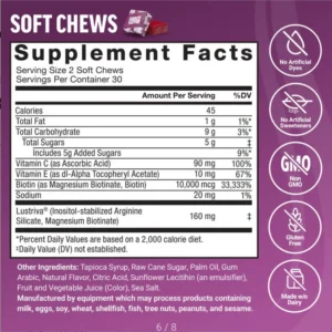 Lustriva Hair Growth Accelerator Soft Chews