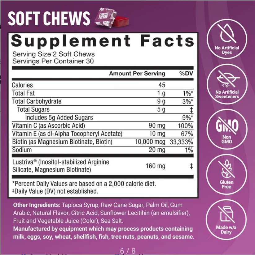 Lustriva Hair Growth Accelerator Soft Chews