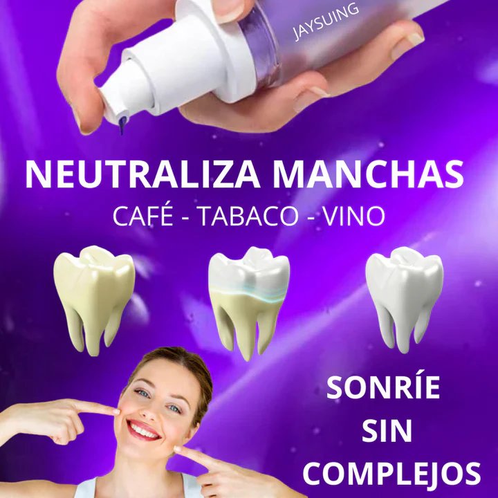 Purple Color Correcting Toothpaste – Instant Teeth Brightening and Stain Neutralizing Formula