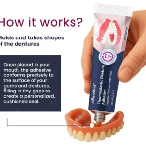 adhesive for dentures easy application