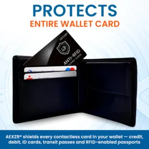 card protector that helps reduce rfid scanning risks