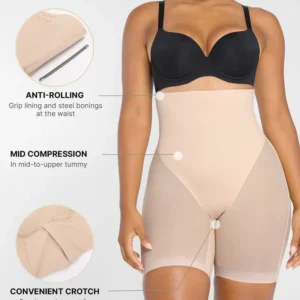 High-Compression Sculpting Shaper Shorts – Waist & Hip Support
