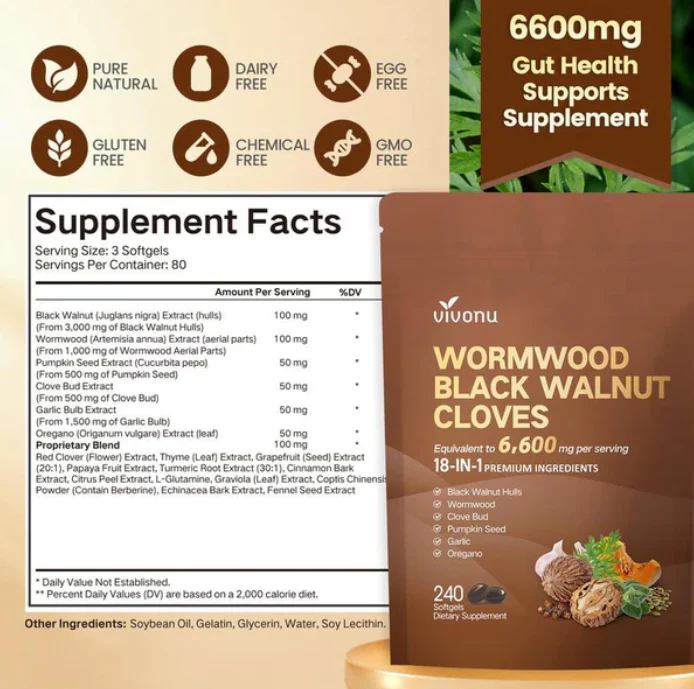 Black Walnut & Clove Herbal Detox Capsules – Digestive & Immune Support