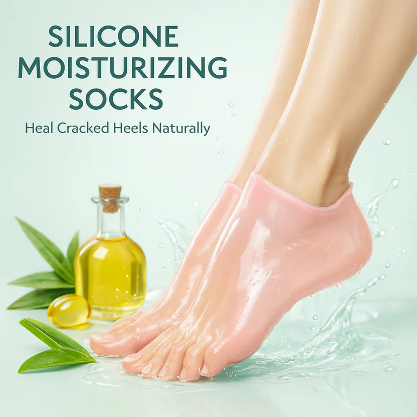 Moisturizing Gel Heel Socks – Soft Silicone Foot Care