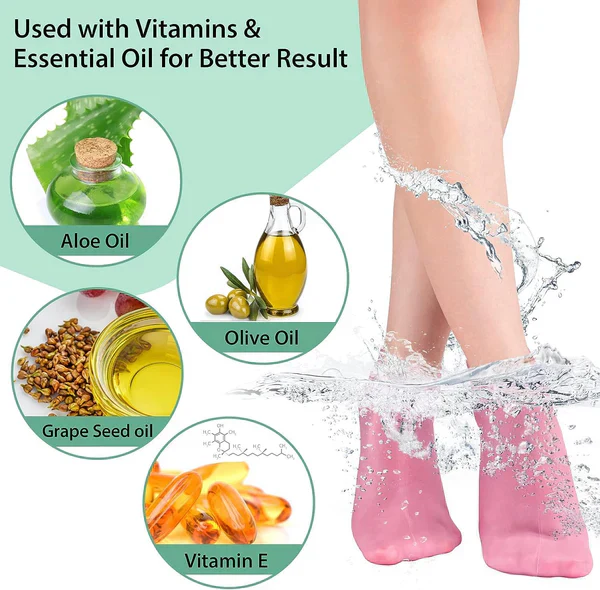 Moisturizing Gel Heel Socks – Soft Silicone Foot Care