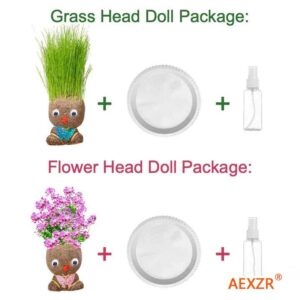 kids grass head growing toy