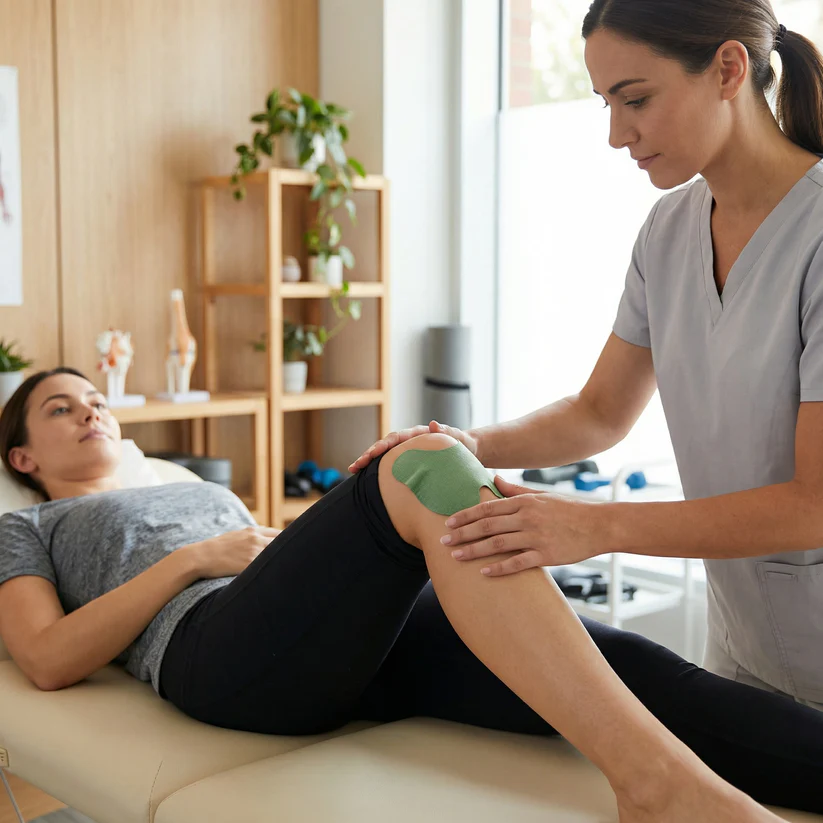 self heating thermal patch for joint stiffness mediwell