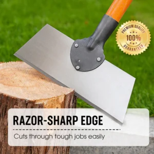 heavy-duty cleaning scoop before and after backyard cleanup