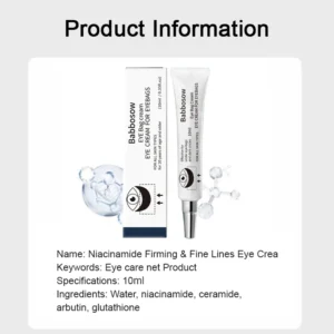 niacinamide eye cream before and after wrinkle reduction