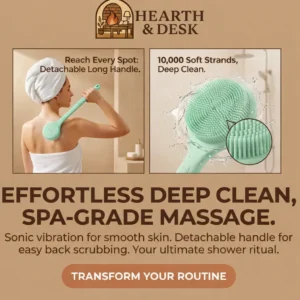 sonic back scrubber for fast acting skin smoothing relief